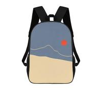 sinyumoney Sacs À Dos Imprimés En 3D Pour Enfants Watercolor Landscape 8 : Sac À Dos Scolaire Mignon Pour Garçons, Idéal Pour Les Activités De Plein Air Et Les Sorties Au Collège 17inch