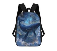 sinyumoney Sacs À Dos Imprimés En 3D Pour Enfants Whale in Cosmic Ocean Sacs À Dos Scolaires Garçon Fille Avec Grandes Poches Pour Enfants 17inch