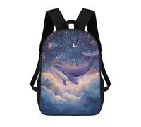 sinyumoney Sacs À Dos Imprimés En 3D Pour Enfants Whale in Starry Sky Art Print Sacs À Dos Tendance Et Décontractés, Sacs De Voyage Mignons, Sacs À Dos Décontractés Pour Garçons Et Filles