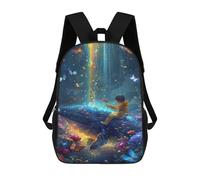 sinyumoney Sacs À Dos Imprimés En 3D Pour Enfants Whale with Rainbow Butterfly Garden Sacs À Dos Tendance Et Décontractés, Sacs De Voyage Mignons, Sacs À Dos Décontractés Pour Garçons Et Filles