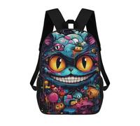 sinyumoney Sacs À Dos Imprimés En 3D Pour Enfants Whimsical Cat Chaos Sacs À Dos Scolaires Garçon Fille Avec Grandes Poches Pour Enfants 17inch
