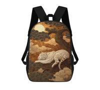 sinyumoney Sacs À Dos Imprimés En 3D Pour Enfants White Tiger Moonlit Forest -1 Sacs À Dos Tendance Et Décontractés, Sacs De Voyage Mignons, Sacs À Dos Décontractés Pour Garçons Et Filles
