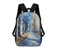 sinyumoney Sacs À Dos Imprimés En 3D Pour Enfants Winter Blues Sacs À Dos Scolaires Garçon Fille Avec Grandes Poches Pour Enfants 17inch