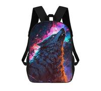 sinyumoney Sacs À Dos Imprimés En 3D Pour Enfants Wolf Howling at The Stars : Sac À Dos Scolaire Mignon Pour Garçons, Idéal Pour Les Activités De Plein Air Et Les Sorties Au Collège 17inch