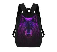 sinyumoney Sacs À Dos Imprimés En 3D Pour Enfants Wolf Magenta Neon Sacs À Dos Tendance Et Décontractés, Sacs De Voyage Mignons, Sacs À Dos Décontractés Pour Garçons Et Filles