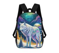 sinyumoney Sacs À Dos Imprimés En 3D Pour Enfants Wolf Winter Landscape : Sac À Dos Scolaire Mignon Pour Garçons, Idéal Pour Les Activités De Plein Air Et Les Sorties Au Collège 17inch