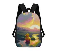 sinyumoney Sacs À Dos Imprimés En 3D Pour Enfants Yellow Rubber Duck Nature : Sac À Dos Scolaire Mignon Pour Garçons, Idéal Pour Les Activités De Plein Air Et Les Sorties Au Collège 17inch