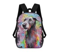 sinyumoney Sacs À Dos Irish Wolfhound Graffiti Sac À Dos Scolaire Pour Enfants, Sac D'école Imprimé En 3D Pour Garçons, Élèves Du Primaire Et Du Collège 17inch
