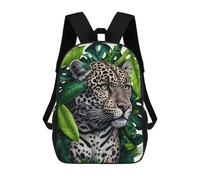 sinyumoney Sacs À Dos Jaguar Face Jungle Animal Sac À Dos Scolaire Pour Enfants, Sac D'école Imprimé En 3D Pour Garçons, Élèves Du Primaire Et Du Collège 17inch