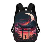 sinyumoney Sacs À Dos Japanese Torii Landscape Sac À Dos Scolaire Pour Enfants, Sac D'école Imprimé En 3D Pour Garçons, Élèves Du Primaire Et Du Collège 17inch