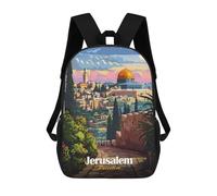 sinyumoney Sacs À Dos Jerusalem, Palestine Travel Sac À Dos Scolaire Pour Enfants, Sac D'école Imprimé En 3D Pour Garçons, Élèves Du Primaire Et Du Collège 17inch