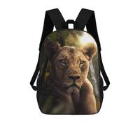 sinyumoney Sacs À Dos Jungle Majesty Lioness Portrait Sac À Dos Scolaire Pour Enfants, Sac D'école Imprimé En 3D Pour Garçons, Élèves Du Primaire Et Du Collège 17inch
