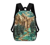 sinyumoney Sacs À Dos Kingdom of Dreams Kintsugi Sac À Dos Scolaire Pour Enfants, Sac D'école Imprimé En 3D Pour Garçons, Élèves Du Primaire Et Du Collège 17inch