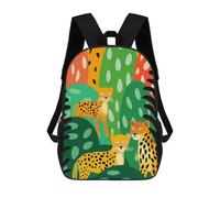 sinyumoney Sacs À Dos Leopards Gazing Sac À Dos Scolaire Pour Enfants, Sac D'école Imprimé En 3D Pour Garçons, Élèves Du Primaire Et Du Collège 17inch