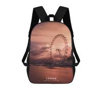 sinyumoney Sacs À Dos London Eye Sunset Sac À Dos Scolaire Pour Enfants, Sac D'école Imprimé En 3D Pour Garçons, Élèves Du Primaire Et Du Collège 17inch