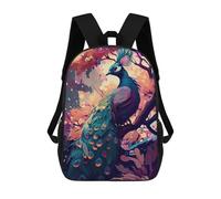 sinyumoney Sacs À Dos Magical Peacock in Bloom Sac À Dos Scolaire Pour Enfants, Sac D'école Imprimé En 3D Pour Garçons, Élèves Du Primaire Et Du Collège 17inch