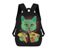sinyumoney Sacs À Dos Mexico Taco Cosmic Cat Sac À Dos Scolaire Pour Enfants, Sac D'école Imprimé En 3D Pour Garçons, Élèves Du Primaire Et Du Collège 17inch