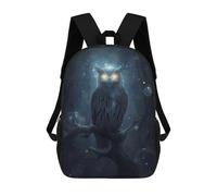 sinyumoney Sacs À Dos Mystical Owl Perched on Branch Sac À Dos Scolaire Pour Enfants, Sac D'école Imprimé En 3D Pour Garçons, Élèves Du Primaire Et Du Collège 17inch