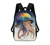 sinyumoney Sacs À Dos Octopus in Watercolor Sac À Dos Scolaire Pour Enfants, Sac D'école Imprimé En 3D Pour Garçons, Élèves Du Primaire Et Du Collège 17inch