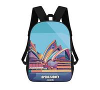 sinyumoney Sacs À Dos Opera Sidney Australia Sac À Dos Scolaire Pour Enfants, Sac D'école Imprimé En 3D Pour Garçons, Élèves Du Primaire Et Du Collège 17inch