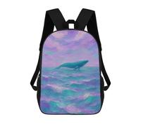 sinyumoney Sacs À Dos Pastel Whale Dream - Soft Ocean Fantasy Art Sac À Dos Scolaire Pour Enfants, Sac D'école Imprimé En 3D Pour Garçons, Élèves Du Primaire Et Du Collège 17inch