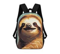 sinyumoney Sacs À Dos Pixel Art Cute Sloth Face Sac À Dos Scolaire Pour Enfants, Sac D'école Imprimé En 3D Pour Garçons, Élèves Du Primaire Et Du Collège 17inch