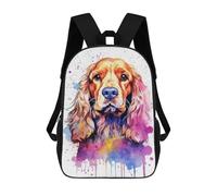sinyumoney Sacs À Dos Pour Enfants 17inch American Cocker Watercolor Sac À Dos Imprimé 3D, Sac D'école, Sac Tendance, Sac De Voyage, Sac Scolaire Pour L'école Ou Les Voyages