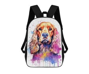 sinyumoney Sacs À Dos Pour Enfants 17inch American Cocker Watercolor Sac À Dos Imprimé 3D, Sac D'école, Sac Tendance, Sac De Voyage, Sac Scolaire Pour L'école Ou Les Voyages