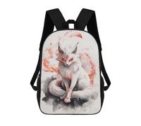 sinyumoney Sacs À Dos Pour Enfants 17inch Art Fox with Red Eyes Sac À Dos Imprimé 3D, Sac D'école, Sac Tendance, Sac De Voyage, Sac Scolaire Pour L'école Ou Les Voyages