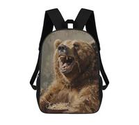 sinyumoney Sacs À Dos Pour Enfants 17inch Brown Bear Eating Noodles Sac À Dos Imprimé 3D, Sac D'école, Sac Tendance, Sac De Voyage, Sac Scolaire Pour L'école Ou Les Voyages