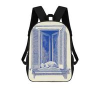 sinyumoney Sacs À Dos Pour Enfants 17inch Cat Sleeping by Open Window Sac À Dos Imprimé 3D, Sac D'école, Sac Tendance, Sac De Voyage, Sac Scolaire Pour L'école Ou Les Voyages