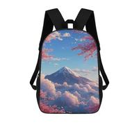 sinyumoney Sacs À Dos Pour Enfants 17inch Cherry Blossom Mountain Sky Sac À Dos Imprimé 3D, Sac D'école, Sac Tendance, Sac De Voyage, Sac Scolaire Pour L'école Ou Les Voyages