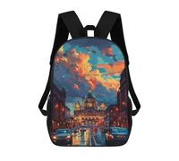 sinyumoney Sacs À Dos Pour Enfants 17inch Cityscape with Dome Building Sac À Dos Imprimé 3D, Sac D'école, Sac Tendance, Sac De Voyage, Sac Scolaire Pour L'école Ou Les Voyages