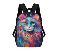 sinyumoney Sacs À Dos Pour Enfants 17inch Colorful Abstract Cat Art Sac À Dos Imprimé 3D, Sac D'école, Sac Tendance, Sac De Voyage, Sac Scolaire Pour L'école Ou Les Voyages