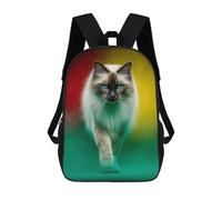 sinyumoney Sacs À Dos Pour Enfants 17inch Colorful Cat Portrait -6 Sac À Dos Imprimé 3D, Sac D'école, Sac Tendance, Sac De Voyage, Sac Scolaire Pour L'école Ou Les Voyages