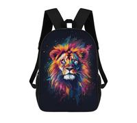 sinyumoney Sacs À Dos Pour Enfants 17inch Colorful Lion Illustration Sac À Dos Imprimé 3D, Sac D'école, Sac Tendance, Sac De Voyage, Sac Scolaire Pour L'école Ou Les Voyages