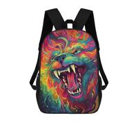 sinyumoney Sacs À Dos Pour Enfants 17inch Colorful Roaring Lion Art Print Sac À Dos Imprimé 3D, Sac D'école, Sac Tendance, Sac De Voyage, Sac Scolaire Pour L'école Ou Les Voyages
