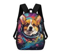sinyumoney Sacs À Dos Pour Enfants 17inch Corgi Astronaut Space Art Sac À Dos Imprimé 3D, Sac D'école, Sac Tendance, Sac De Voyage, Sac Scolaire Pour L'école Ou Les Voyages