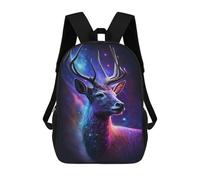 sinyumoney Sacs À Dos Pour Enfants 17inch Cosmic Deer Portrait Sac À Dos Imprimé 3D, Sac D'école, Sac Tendance, Sac De Voyage, Sac Scolaire Pour L'école Ou Les Voyages