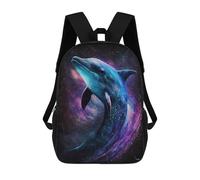sinyumoney Sacs À Dos Pour Enfants 17inch Cosmic Dolphin Art Print-9 Sac À Dos Imprimé 3D, Sac D'école, Sac Tendance, Sac De Voyage, Sac Scolaire Pour L'école Ou Les Voyages