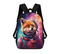 sinyumoney Sacs À Dos Pour Enfants 17inch Cosmic Fox Astronaut Sac À Dos Imprimé 3D, Sac D'école, Sac Tendance, Sac De Voyage, Sac Scolaire Pour L'école Ou Les Voyages