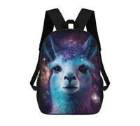 sinyumoney Sacs À Dos Pour Enfants 17inch Cosmic Llama Portrait Print Sac À Dos Imprimé 3D, Sac D'école, Sac Tendance, Sac De Voyage, Sac Scolaire Pour L'école Ou Les Voyages