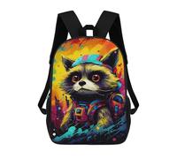 sinyumoney Sacs À Dos Pour Enfants 17inch Cosmic Raccoon Adventure Sac À Dos Imprimé 3D, Sac D'école, Sac Tendance, Sac De Voyage, Sac Scolaire Pour L'école Ou Les Voyages