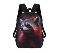 sinyumoney Sacs À Dos Pour Enfants 17inch Cosmic Raccoon Portrait-2 Sac À Dos Imprimé 3D, Sac D'école, Sac Tendance, Sac De Voyage, Sac Scolaire Pour L'école Ou Les Voyages