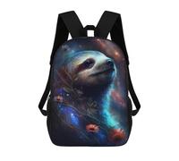 sinyumoney Sacs À Dos Pour Enfants 17inch Cosmic Sloth with Flowers Sac À Dos Imprimé 3D, Sac D'école, Sac Tendance, Sac De Voyage, Sac Scolaire Pour L'école Ou Les Voyages