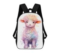 sinyumoney Sacs À Dos Pour Enfants 17inch Cute Watercolor Baby Sheep Sac À Dos Imprimé 3D, Sac D'école, Sac Tendance, Sac De Voyage, Sac Scolaire Pour L'école Ou Les Voyages