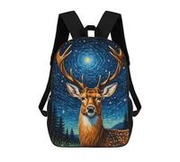 sinyumoney Sacs À Dos Pour Enfants 17inch Deer Starry Night Sac À Dos Imprimé 3D, Sac D'école, Sac Tendance, Sac De Voyage, Sac Scolaire Pour L'école Ou Les Voyages