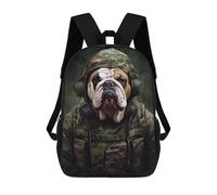 sinyumoney Sacs À Dos Pour Enfants 17inch English Bulldog Camo Sac À Dos Imprimé 3D, Sac D'école, Sac Tendance, Sac De Voyage, Sac Scolaire Pour L'école Ou Les Voyages