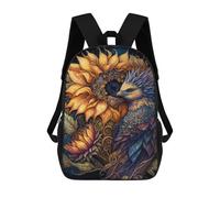 sinyumoney Sacs À Dos Pour Enfants 17inch Fantasy Bird Sunflower Art Print Sac À Dos Imprimé 3D, Sac D'école, Sac Tendance, Sac De Voyage, Sac Scolaire Pour L'école Ou Les Voyages
