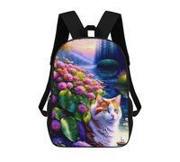 sinyumoney Sacs À Dos Pour Enfants 17inch Fantasy Cat Garden Scene-1 Sac À Dos Imprimé 3D, Sac D'école, Sac Tendance, Sac De Voyage, Sac Scolaire Pour L'école Ou Les Voyages
